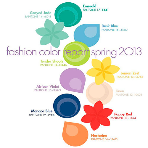Популярные цвета весна-лето 2013